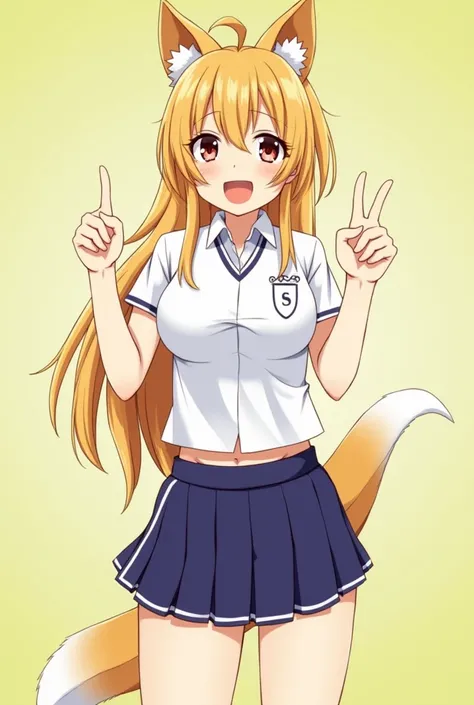 senko (sewayaki kitsune no senko-san), sport skirt, wet clothes, no bra, tight pants, teeth, fanny, pussy, public yotsuba middle school uniform,cum, cum in mouth, cum in chest, cum in hair,