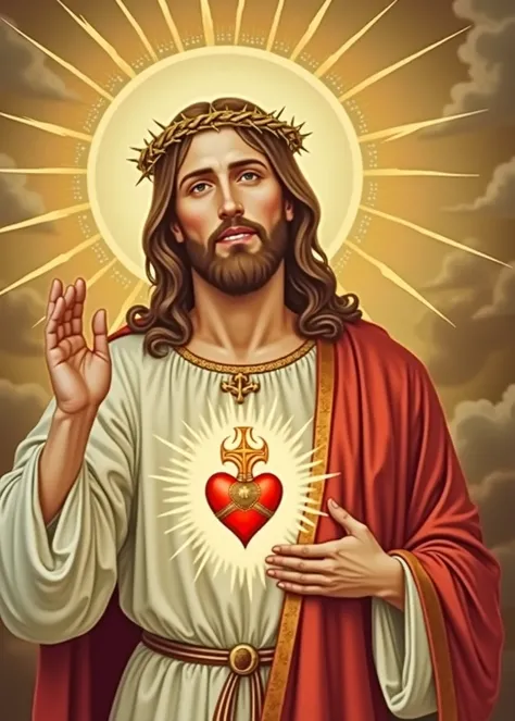 create an image of the sacred heart of Jesus 