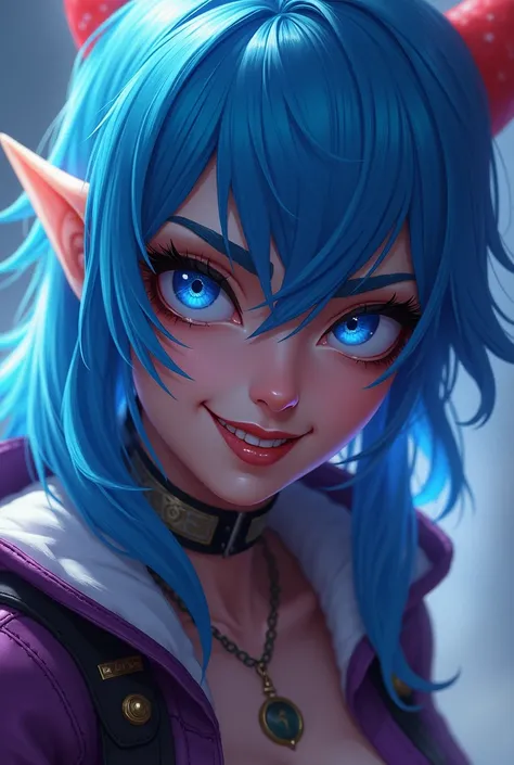 Seductive, jinx, dd  4k blue hair