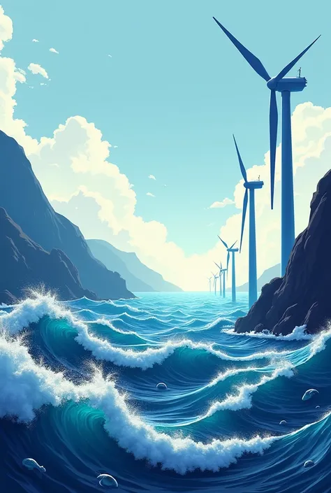 Design a poster about ocean renewable energy