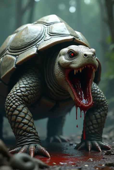 Mix Tortoise and white annoconda and create big scarry species blood 