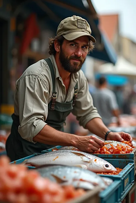 Messi is selling fish