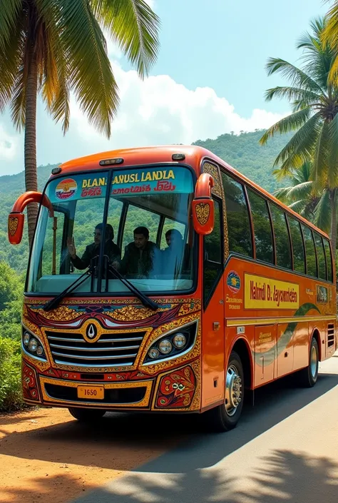 Edit Name Nalindu D. Jayawardena Express on a Sri lankan bus 

