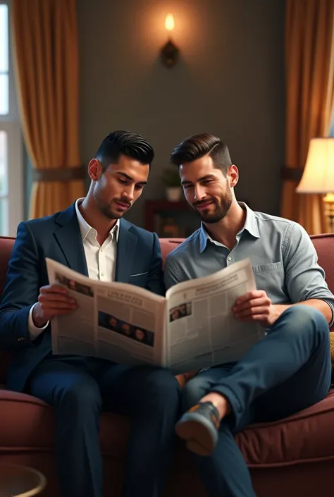 Ronaldo and messi reading news paper 