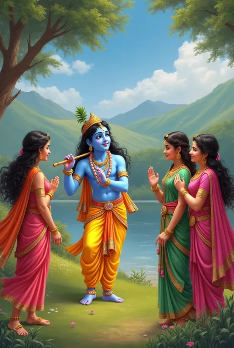 Krishna tease the girls