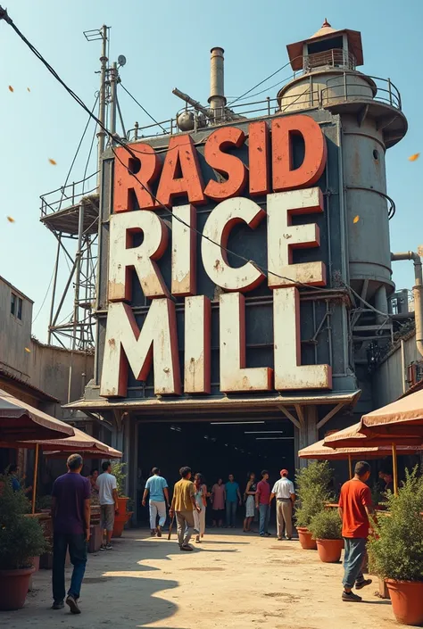  Rasid Rice Mill named letter in big size of rice factory with more number of customers