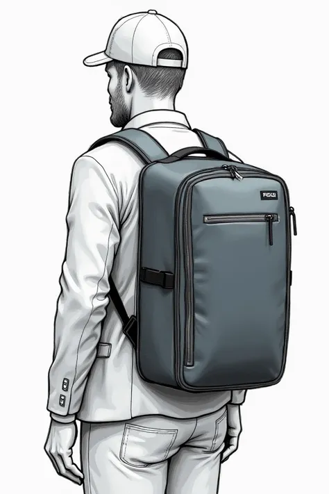 A bag with a built-in GPS system that helps prevent loss and track location in real time (sketch)