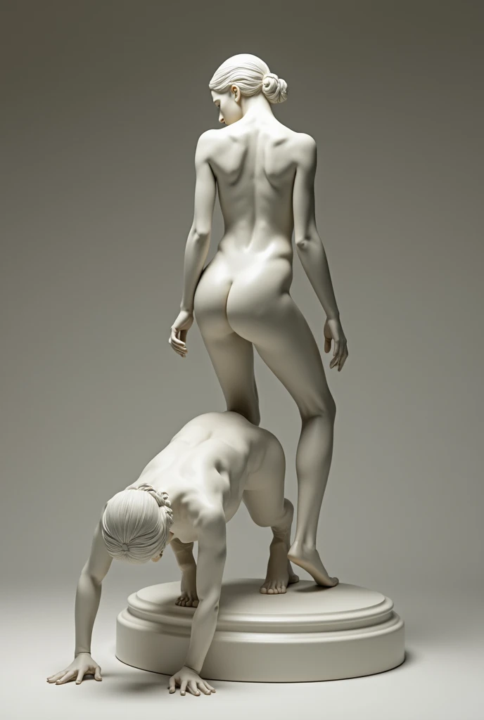 This figurine is in the shape of a beautiful woman crawling on all fours. It will be presented as a prize to the winner of the competition. It does not generate nfsw.From Behind, 