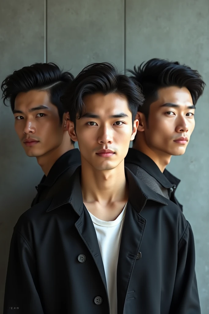 Three handsome chinese young men 