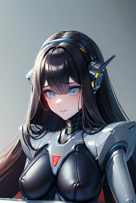 (masterpiece),(Highest quality),(Super detailed),(Best illustrations),(Best Shadow),(Absurd),(Detailed Background),(so beautiful), 16K, 8K, 4K,(Best Shadow),robotization,woman ,big bust,Robot Joint ,Metal skin,Black robot Suit,long hair,a black robot suit ...