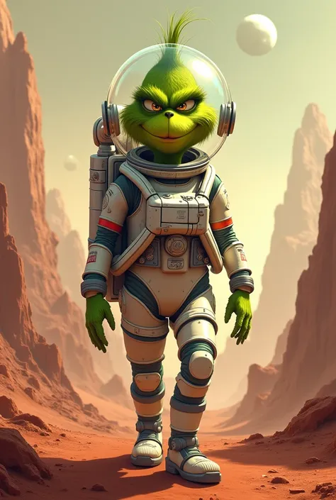 Astronaut grinch at mars