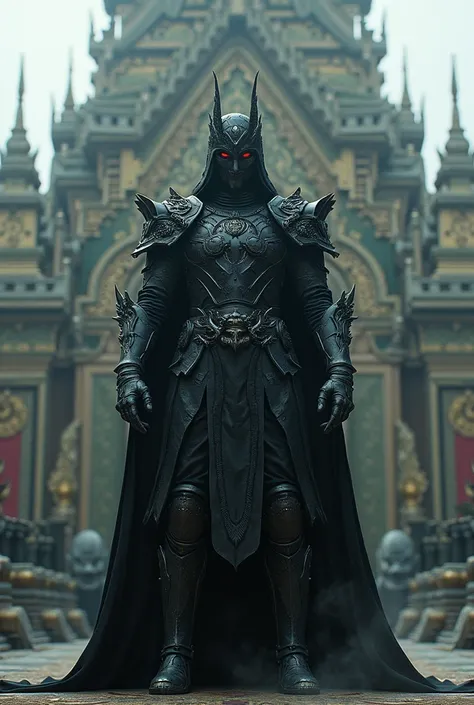 I want a sentinel from Minas Morgul like a Burmese palace with a Nazgul and a Burmese elephant in armor