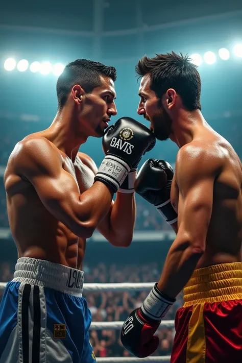 Cristiano Ronaldo vs Messi Boxing Ronaldo beat Messi