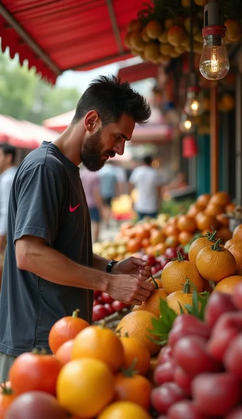 messi buying fruits