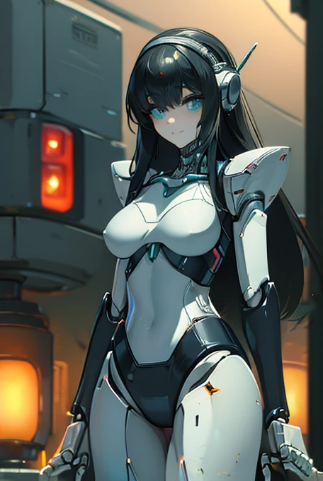 (masterpiece),(Highest quality),(Super detailed),(Best illustrations),(Best Shadow),(Absurd),(Detailed Background),(so beautiful), 16K, 8K, 4K,(Best Shadow),robotization,woman ,big bust,Robot Joint ,Metal skin,Black robot Suit,long hair,a black robot suit ...