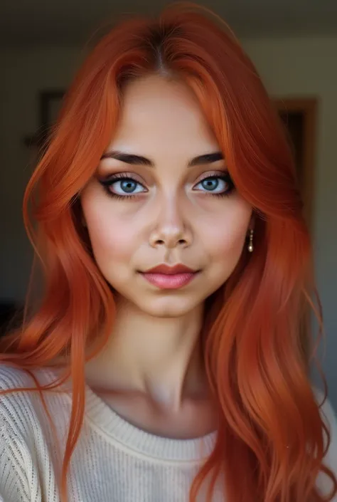 young woman,20 ans, pretty mouth , rose hair, Pretty nose,  earring, rose eyes