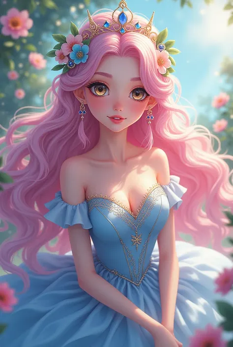 A beautiful princess,  anime style. 