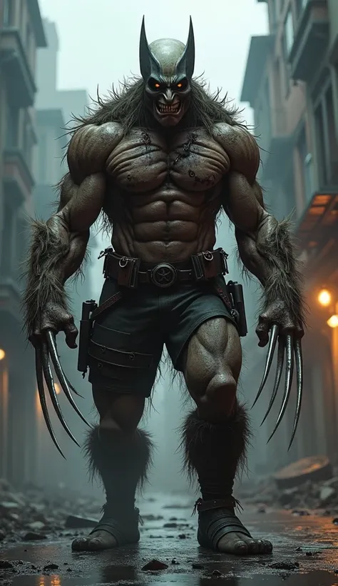 Give me a very real and scary hybrid between Dead Pool and Wolverine