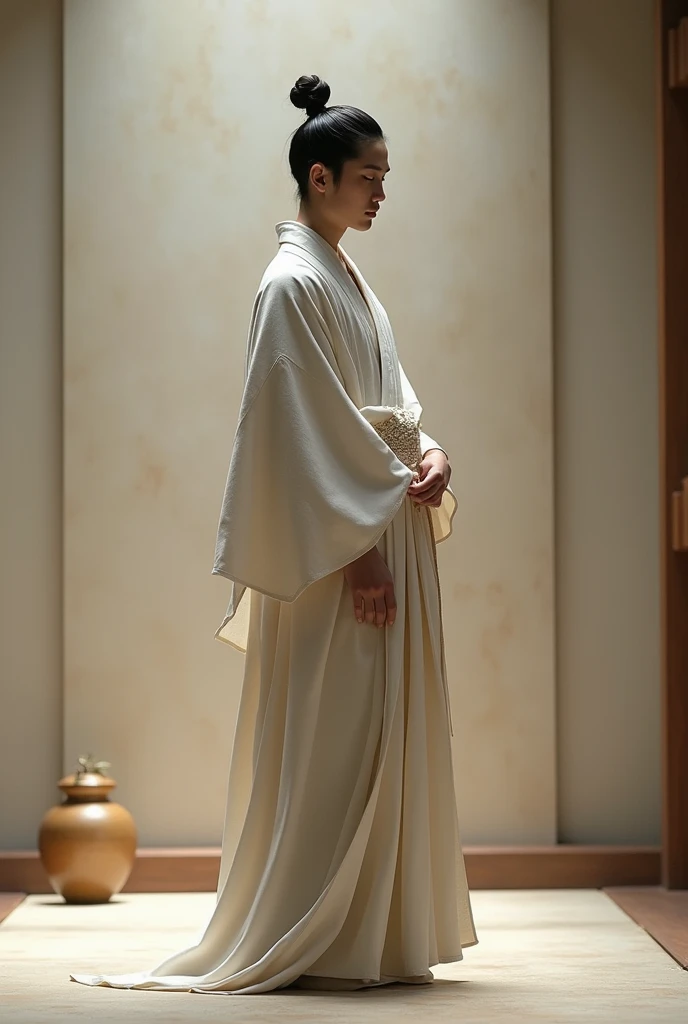 Beautiful yet minimalist costume from ancient Japan for men 