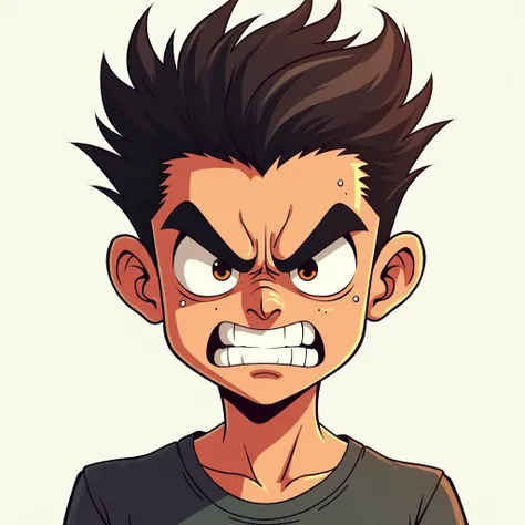  cute, Cartoon style, anime style, anime man, man, angry