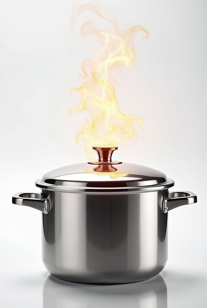 Make a striking infographic of a pressure cooker with a steam cooking system on the lid and include an attractive call to answer a survey within the same infographic. 