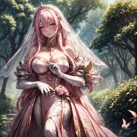 (anime girl, solo:1.5), beautiful gorgeous captivating cute adorable princess, (nose blush, blushing:1.5), (pink eyes:1.5) , (((hyper detail delicate beautiful pink eyes , big pink eyes, clear pink eyes, extremely detailed))), (soft thin lines:1.2, beautif...