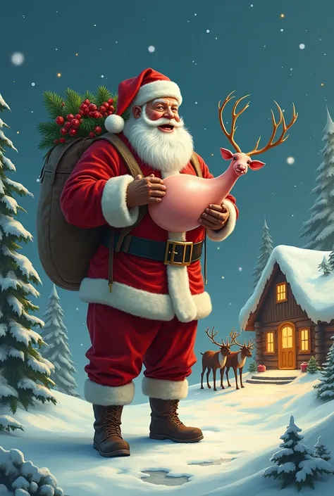 Santa clause carry  testis pennis