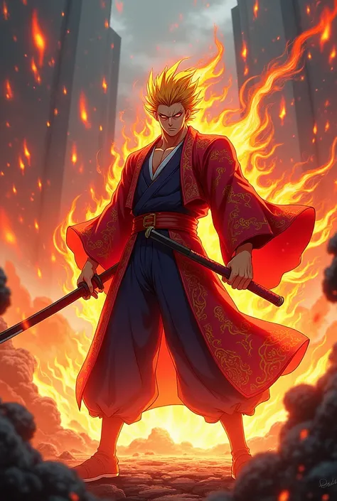 Rengoku anime demon Slayer de terno