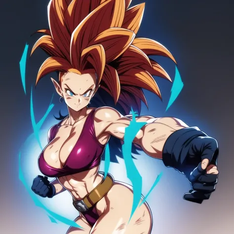 dbsuper style, 1
Girl, captain mizuki, green aura, super saiyans aura, belt, pointed ears, elf ears, Red colored hair, huge hair, bruise, bruise on face, clenched hands, frown, gloves, blue eyes, grey gloves, evil grin, medium breasts, Aura around her, sol...