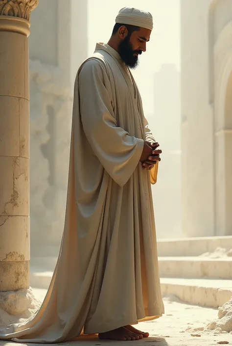  person male muslim looking left full body