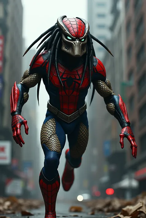  A merger between Predator and Spiderman. The merger preserves details of both . realistic 8k. 