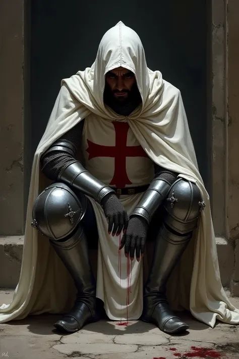 Knight Templar. Sad crouching