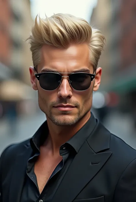 Blonde man with sunglasses