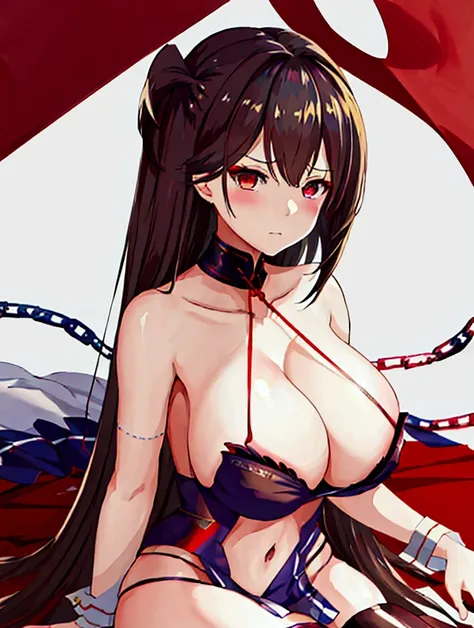  best quality, masterpiece,  super high resolution、 azur lane 、 without strength、 Tattered Clothes 、scratch、 covered in dirt、Disappointed look、 azur lane の執務室