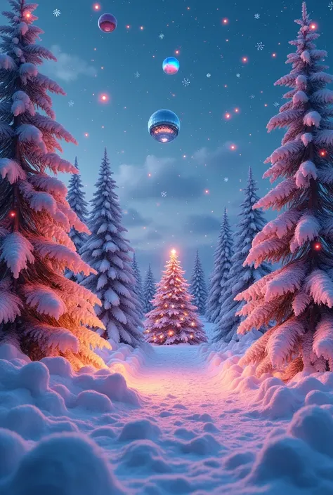 pink christmas winter with disco essence without people just buckground