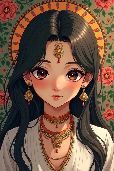 Anime girl but bengali
