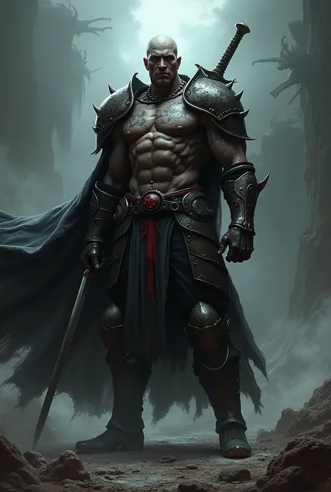 Realistic Berserk guts in dark fantasy style