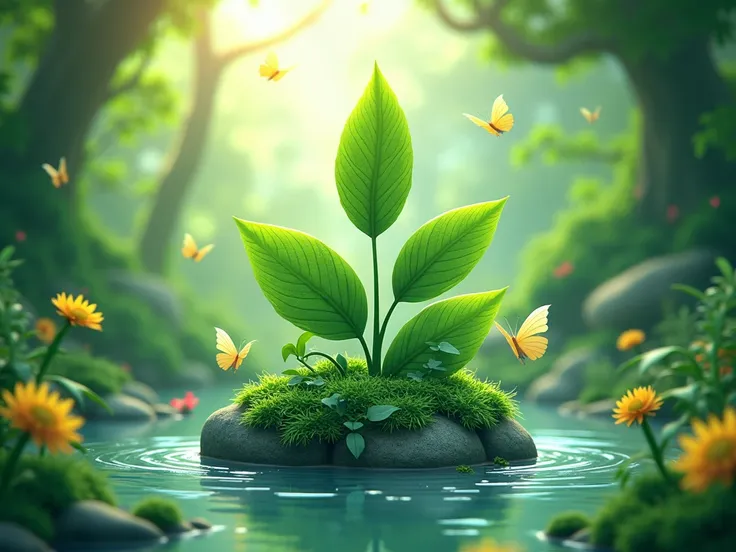 animated image of a green agenda with ecological design 