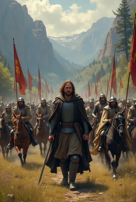 Aragorn leading an army 