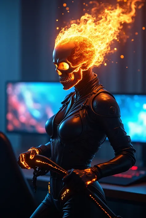  "ghost Rider" chica gamer