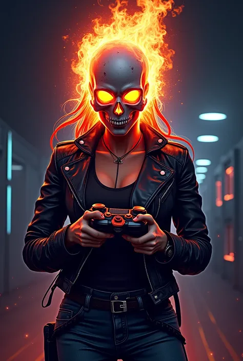  Logo "ghost Rider" chica gamer