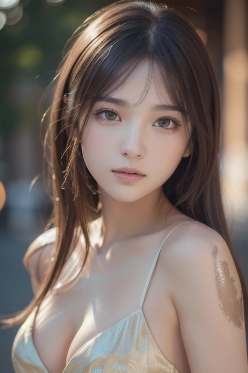 8k,  best quality,   Masterpiece ,  super high resolution, ( realism: 1.4), Original photo, ( realistic skin texture : 1.3), ( Film Grain: 1.3), 1 girl , Beautiful Face Details,   Masterpiece ,  best quality, Top Body High Quality Photo Stretched 