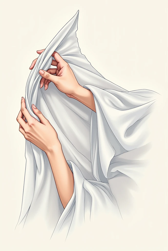 Fold a cloth clear picture illustration 