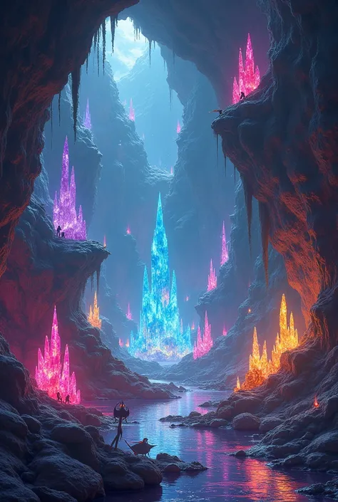  cave。Its colored 々, and many creatures that issue 。
 are also flying, and countless crystals are shining brightly in the 、A suspicious atmosphere。