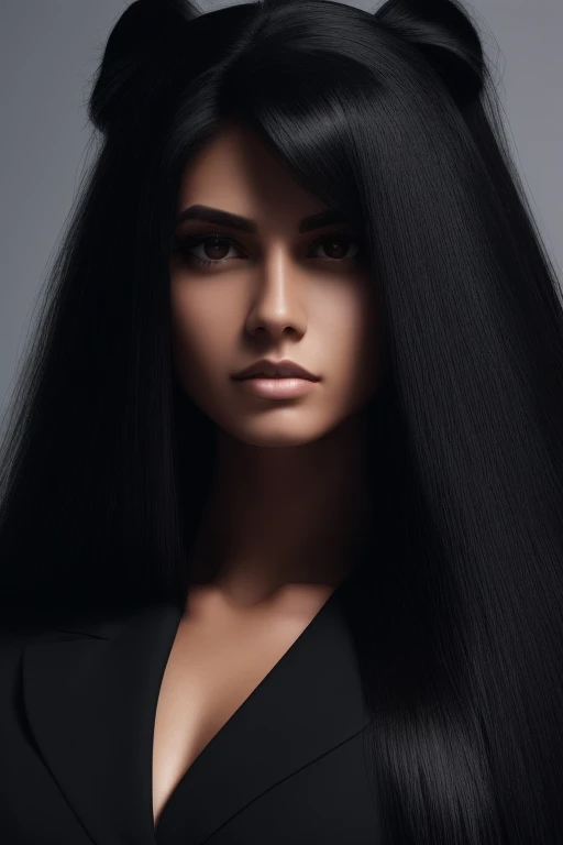 jet black hair,most very long hair,most very lion hair,most very wolf hair,most very frizzy hair,coarse hair,most very spread hairstyle,thick hair,fluffy hair,most very heavy weight hair,hair covering left eye,heavy looking hairstyle,most very voluminous h...