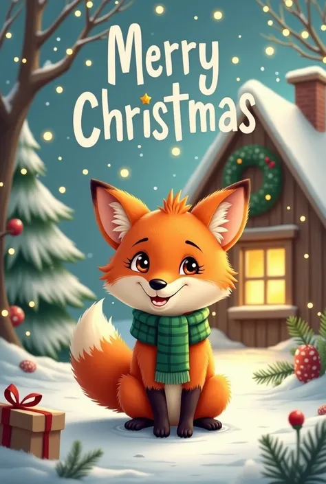 Christmas image with the phrase Merry Christmas FOX wishes you 