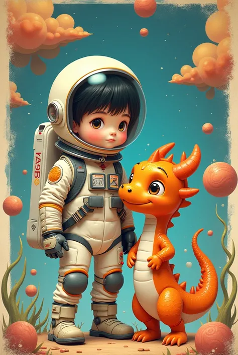 ラジオを持っているWearing a space suit男の漫画の画像, Concept art inspired by Leiko Ikemura ,  pixiv Contest Winner , Neo-Dada, Molly in space , Wearing a space suit, Fully space-ready,   portrait anime little dragon baby next to an astronaut cadet, Space Girl, Wearing a ...