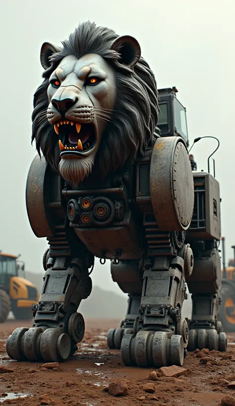 Make lion of tracteur