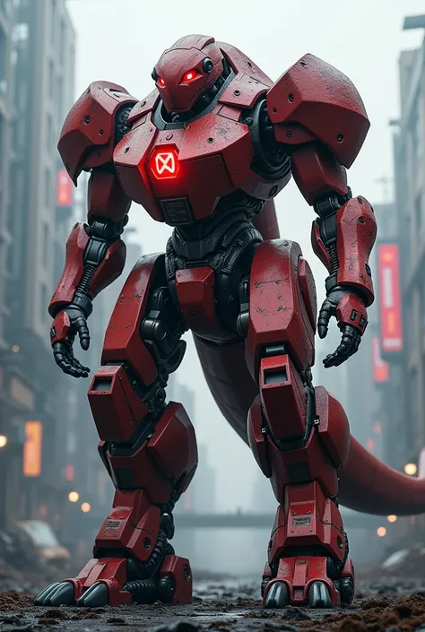 Red Tyrannosaurus Mecha Robot