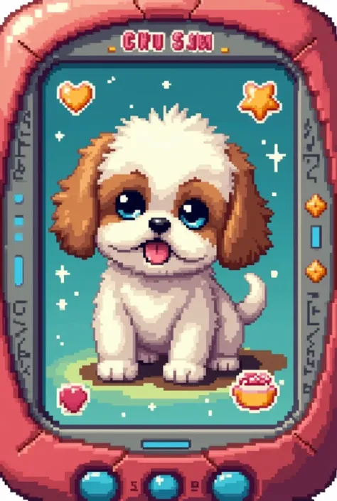 Shih tzu on tamagotchi screen 